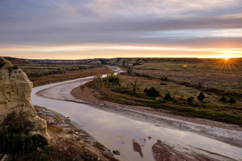 <em>The Little Missouri River as seen fromWind Canyon Overlook in the north unit.</em>