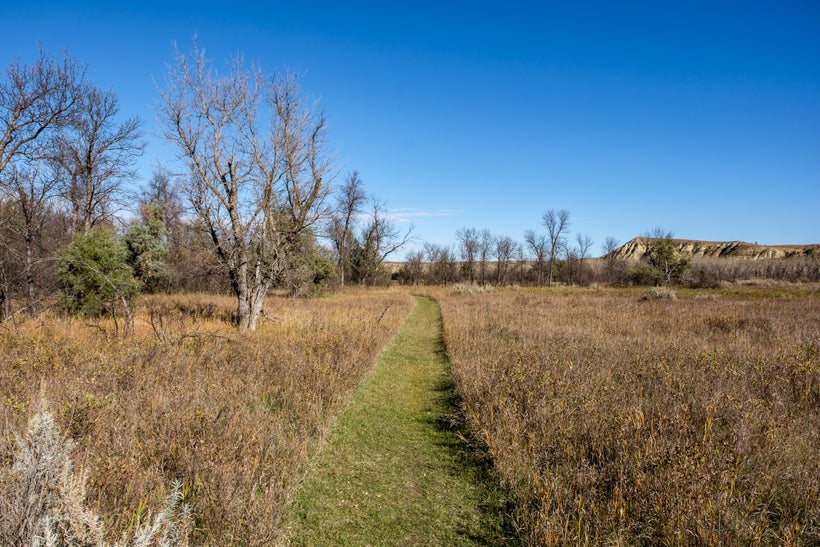 <em>Pathway to where Elkhorn Ranch once stood in the west unit.</em>