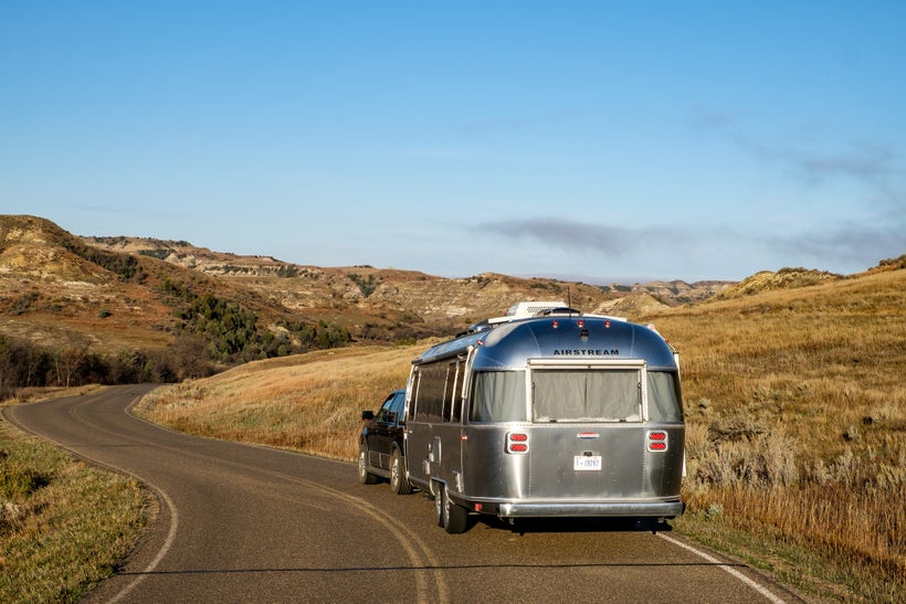 <em>Airstreaming on the scenic park road in the south unit. </em>