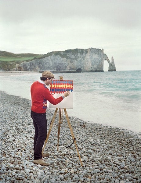 The White Chalk Cliffs and Arches at Etretat in NormandY, France.