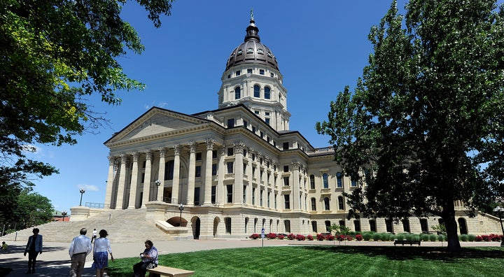 The Kansas State Capitol building in Topeka, Kansas. 