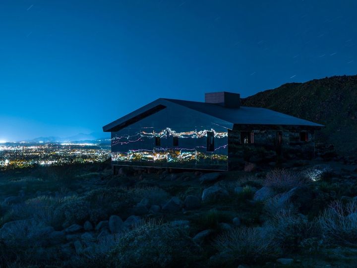 Desert X installation view of Doug Aitken's Mirage, 2017.