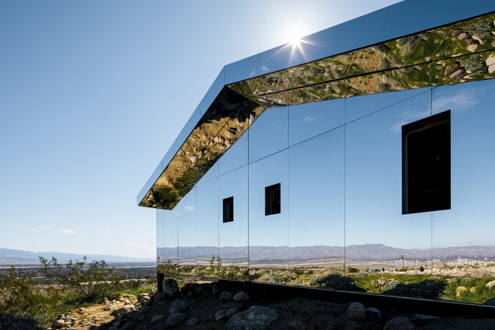 Desert X installation view of Doug Aitken's Mirage, 2017.