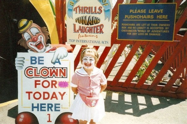 Be a clown everyday. Taken at Chessington World of Adventures, Surrey, England.