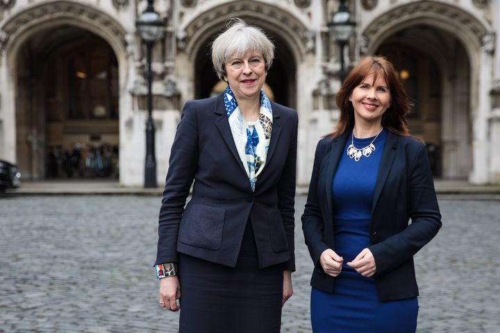 Theresa May with new Tory MP for Copeland, Trudy Harrison