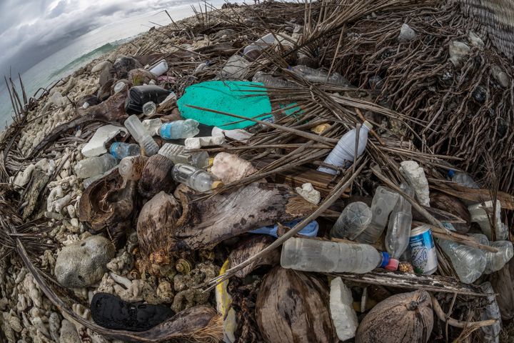 <strong>Plastic waste is seen washed ashore in the Truk Lagoon, Micronesia</strong>