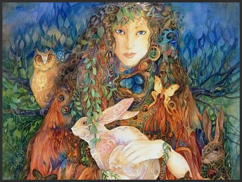 Ostara, goddess of Spring Equinox <a rel="nofollow" href="https://www.owlsdaughter.com/" target="_blank">www.owlsdaughter.c