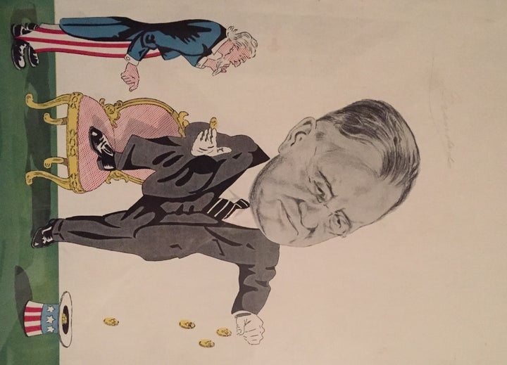 W. W. Durbin, register of the Treasury, 1934 cartoon