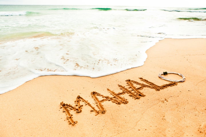 Mahalo means "thank you" in Hawaiian.