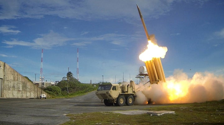 A Terminal High Altitude Area Defense (THAAD) interceptor is launched during a successful intercept test.