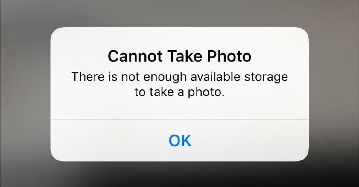 iphone out of storage