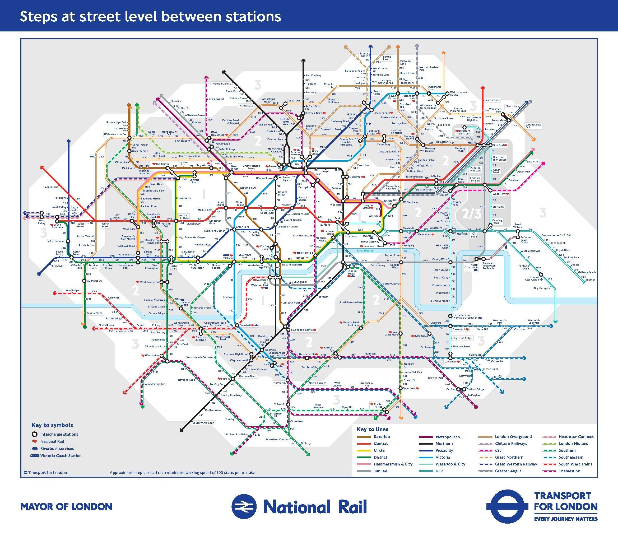 TfL's New Tube Map Reveals Walking Distances Between London Underground ...