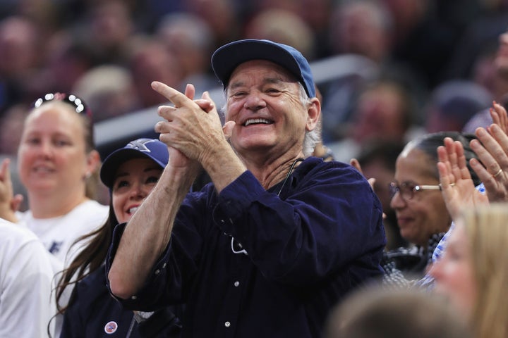 Murray proudly cheers on his son’s team.