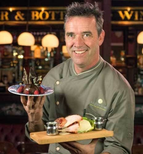 <p> Irish celebrity chef Kevin Dundon displays a traditional Irish loin of bacon with Colcannon potatoes and a Dunbrody Kiss chocolate dessert.</p>