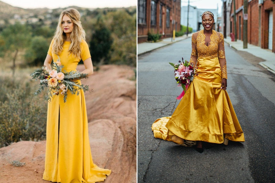 yellow dresses for weddings