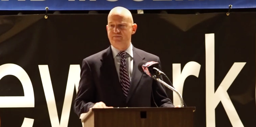 Governor Markell keynoting the Muslim community conference on Social Justice on Dec 5, 2015.