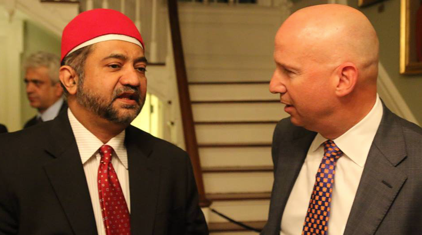 Governor Markell and Dr. Muqtedar Khan at the Governor’s Iftar in 2016.