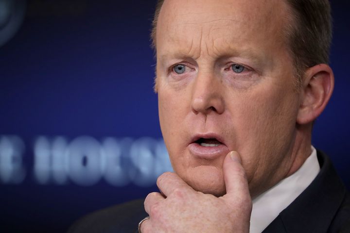 Sean Spicer said he unaware of any apology over the claims. 'I don’t think we regret anything.'