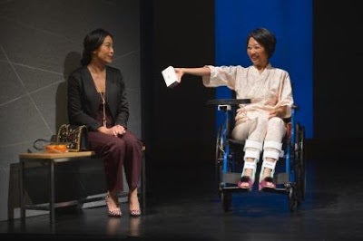 Elizabeth Pan (Sayuri) and Jeanne Sakata (Natsuko) in a scene from Calligraphy 