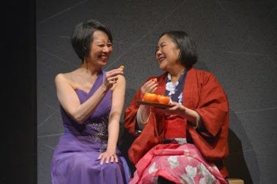 Jeanne Sakata (Natsuko) and Emily Kuroda (Noriko) in a scene from Calligraphy 