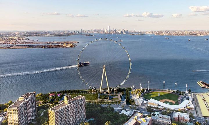 Construction for The New York Wheel, located in Staten Island’s St. George neighborhood, is slated to be completed in 2018.