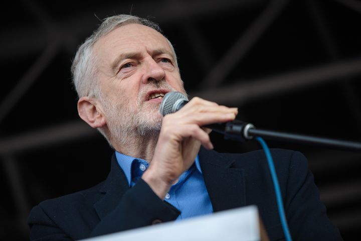 Jeremy Corbyn spoke on Saturday in Birmingham (file photo)