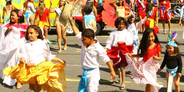 Norris Square Community Alliance Out-of-School Time students participate in the 2014 Puerto Rican Day Parade.