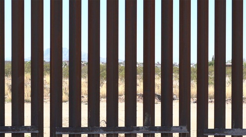 Postcommodity, still from <em>A Very Long Line</em>, 2016, four-channel digital video, color, sound; looped. Courtesy the art