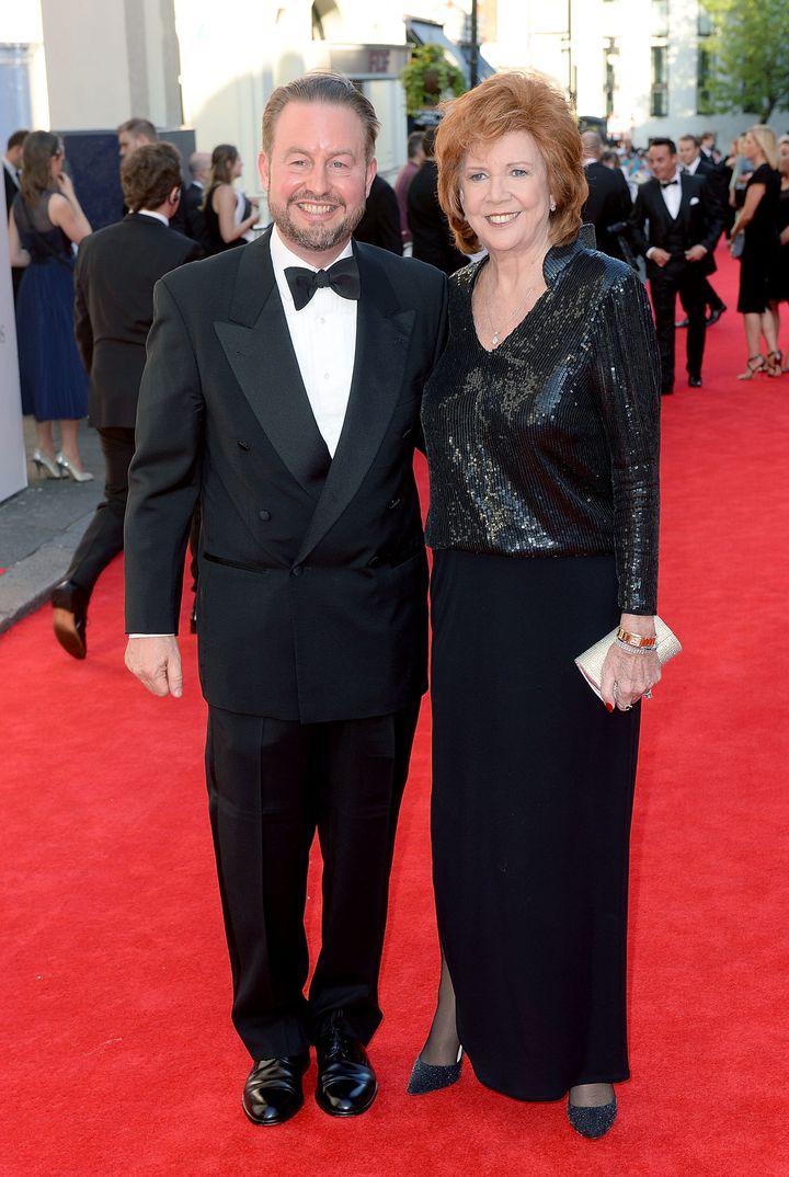 Cilla Black and her son in 2014