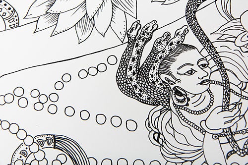 <strong>A detail from Sarah’s Naga Lotus.</strong>