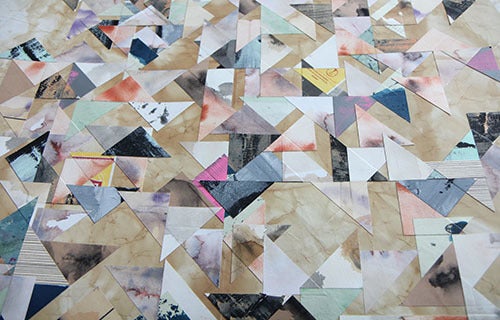 <strong>A collage-style wallpaper design in progress.</strong>