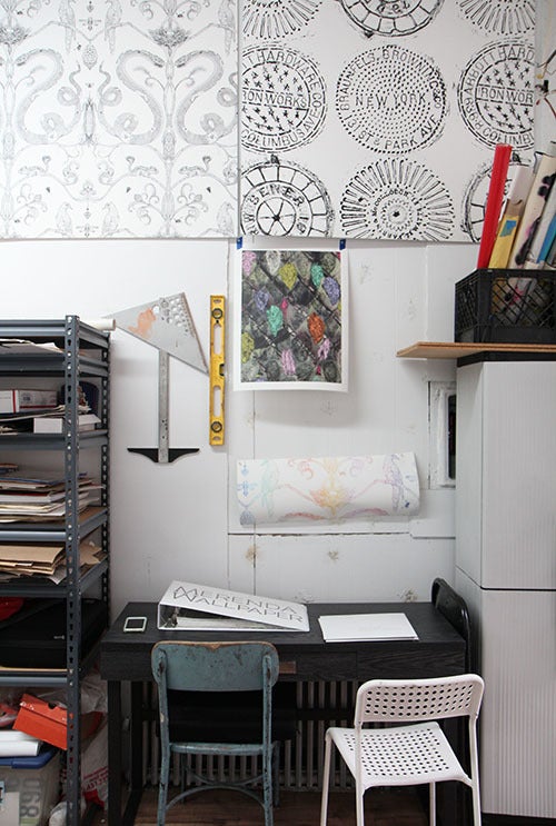 <strong>Sarah’s workspace.</strong>