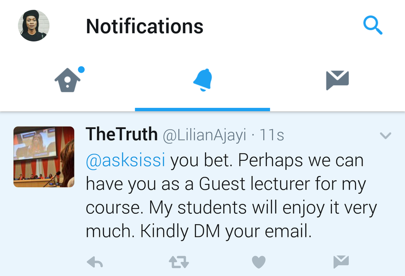 Twitter: New York University Professor extends guest lecture to Sissi Johnson (author)