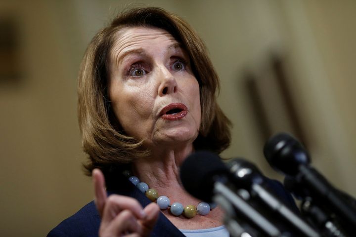 House Minority Leader Nancy Pelosi said President Donald Trump made a "terrible accusation" against former President Barack Obama.