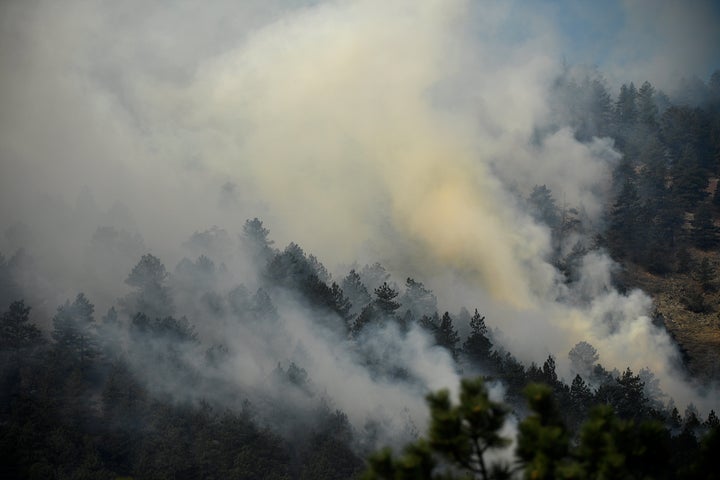 The wildfire threatens Boulder.