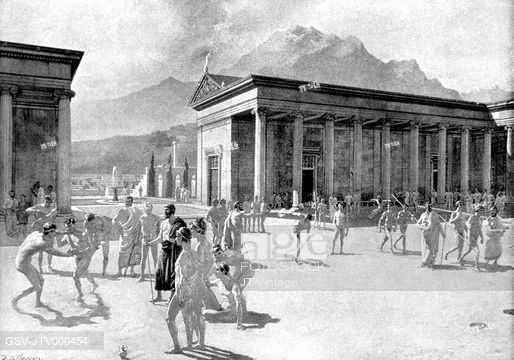Greek Gymnasium, 2nd century BC www.previews.agefotostock.com
