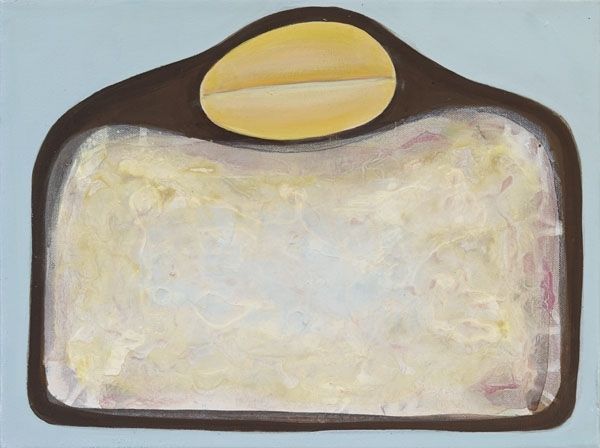 Jennifer Coates, “Almond Joy”, 2015, acrylic on canvas 12 x 16”