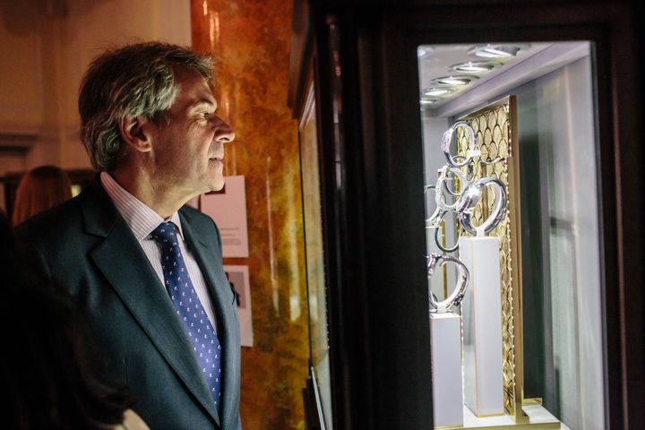 Sir Peter Westmacott attends Savile Row Bespoke and America at the British Ambassador's Residence on May 14, 2015.