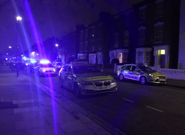 Emergency services at the scene in Wilberforce Road, Finsbury Park
