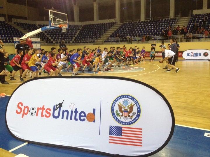 In 2016, the U.S. Department of State, U.S. Embassy in Georgia, the National Basketball Association (NBA) and the Georgian Basketball Federation (GBF) collaborated to launch Georgia’s first-ever Jr. NBA-GBF League. The league was held in six cities, with 30 local schools and basketball clubs in Batumi, Gori, Kutaisi, Rustavi, Tbilisi and Telavi representing the 30 NBA teams.