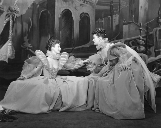 Cloris Leachman and Katharine Hepburn star in a scene from 