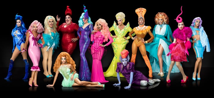 The cast of "RuPaul's Drag Race" season nine.