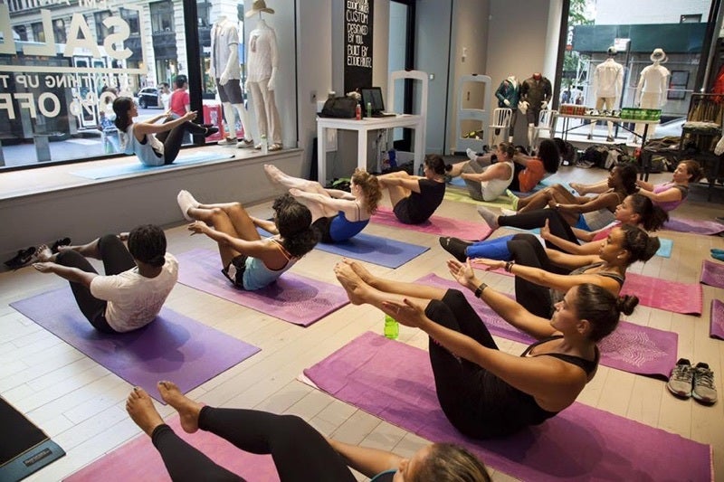 Carla Minaya, Yogilates instructor and partner, BellaVita 360, at Eddie Bauer store<a rel="nofollow" href="https://www.client