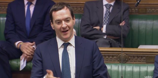 George Osborne in the House of Commons today.