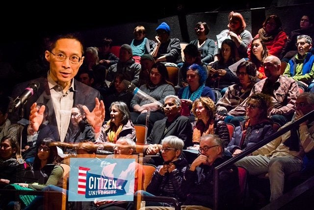 Eric Liu, pictured, leads Civic Saturday events in Seattle every few weeks to encourage people to be active citizens in their communities. The gatherings are modeled on religious services, with sermons, music and a social hour.