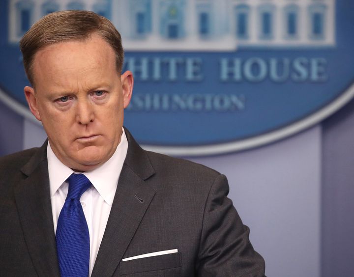 White House Press Secretary Sean Spicer lost patience with a reporter on Monday
