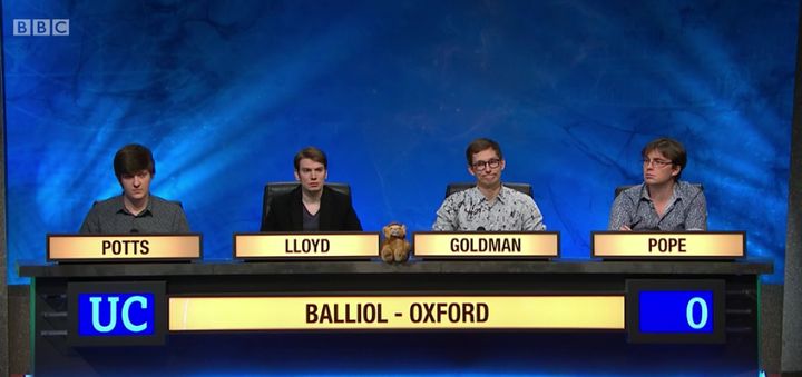 University Challenge fans suggested the team from Balliol College, Oxford should become a boy band 