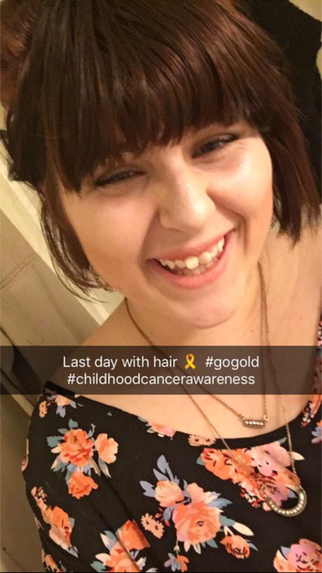 McLaughlin, pictured on social media, encourages everyone to GoGold in support of childhood cancer awareness.