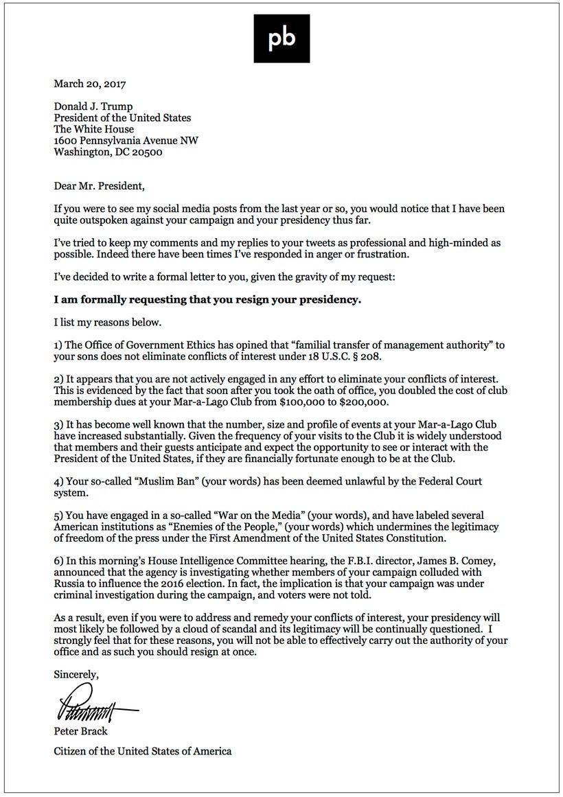 rights management letter capital venture Request A Resignation The 45th President Formal Of For The rights management letter capital venture Request A Resignation The 45th President Formal Of For The