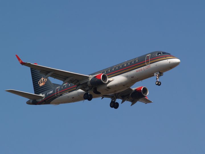 The US has banned laptops, tablets and other electronic devices in the cabins of flights to and from the US from nine airlines, including Royal Jordanian Airlines, pictured